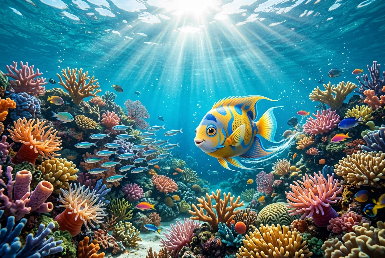 Fish Eat Getting Big Ocean